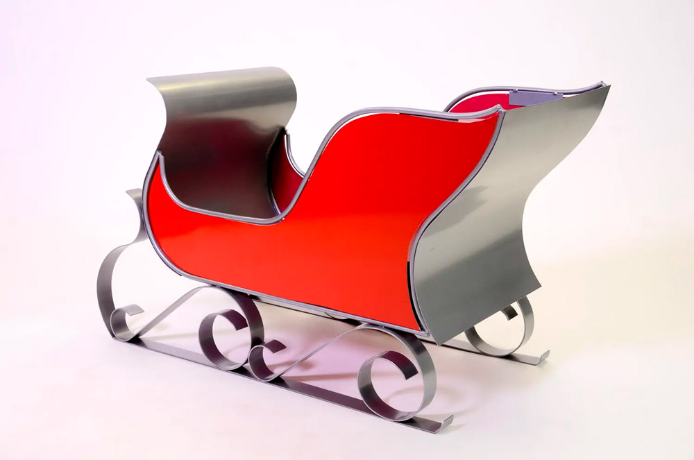Sleigh Christmas POP displays for cases of wine